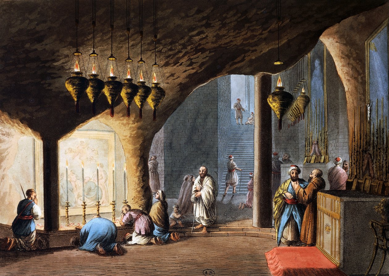 Syntymän luola, Jerusalem tekijältä Luigi Mayer