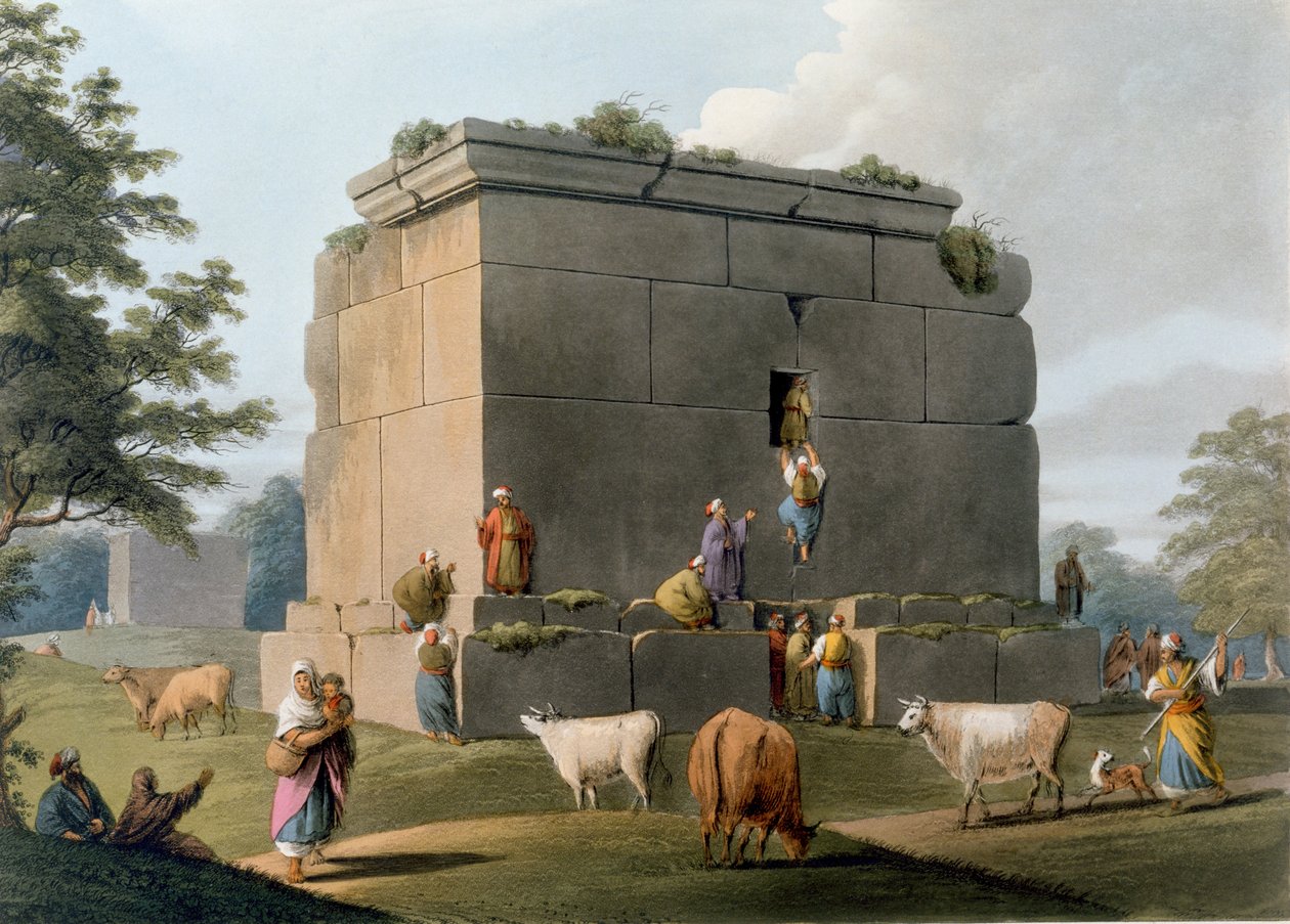 Monumentti Tripolin ja Tortosan välillä, kaiverrus William Watts (1752-1851), 1806 tekijältä Luigi Mayer
