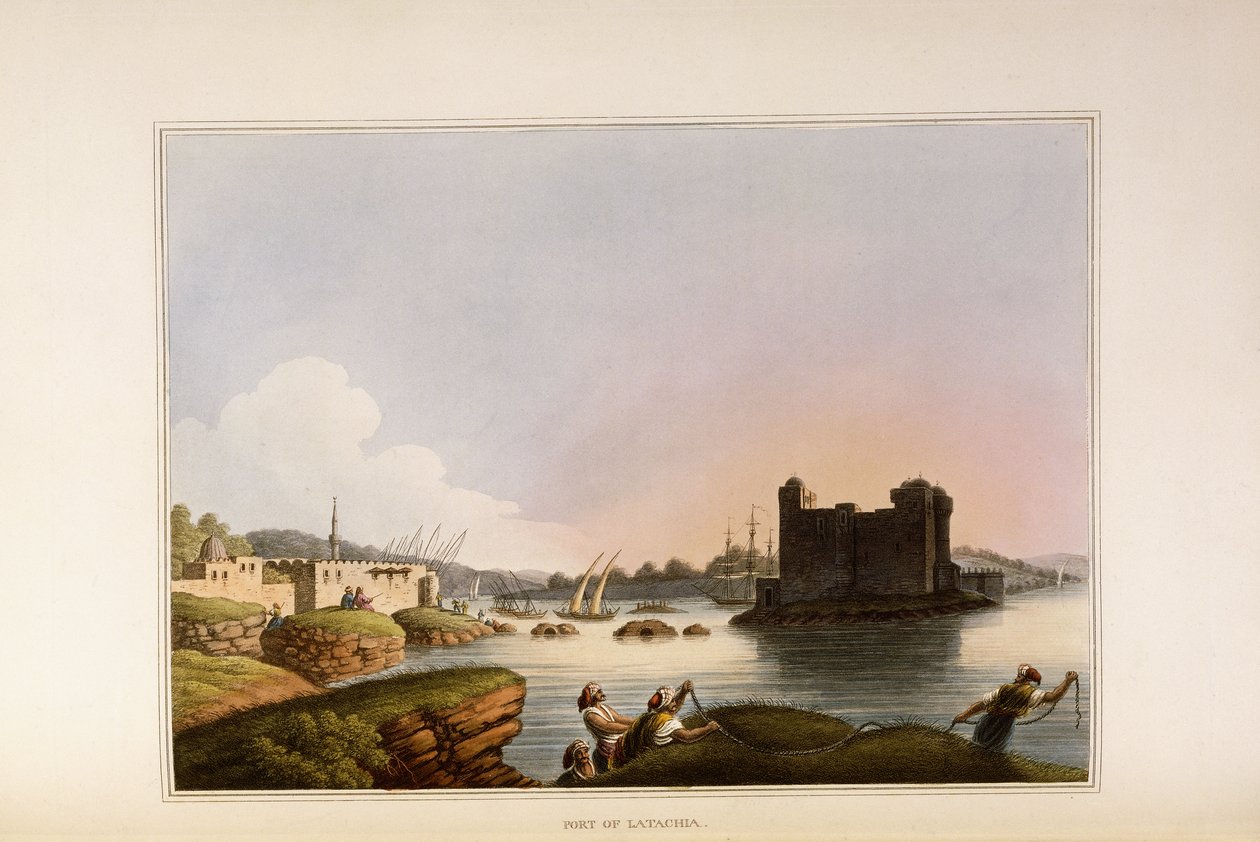 Latachian satama, 1810 tekijältä Luigi Mayer