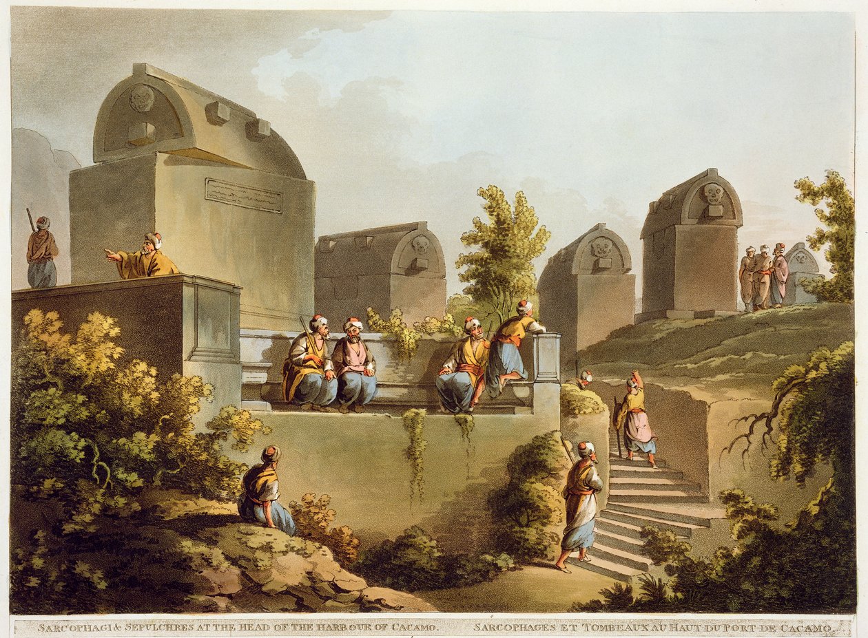 Sarkofagit ja haudat Cacamon sataman kärjessä, Robert Bowyerin (1758-1834) julkaisija 