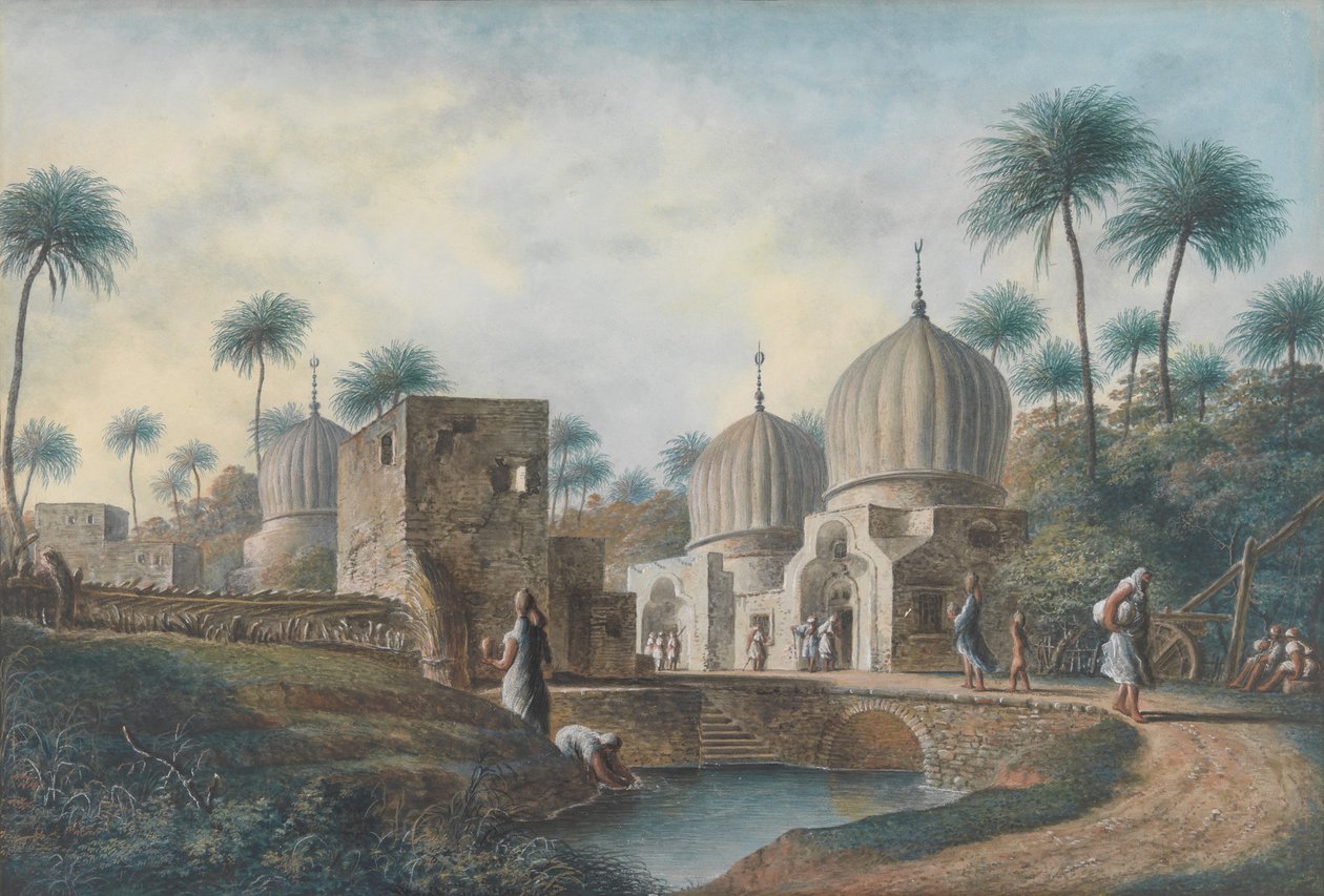 Suurten arabipyhien haudat nähdään Rosettan naapurustossa Egyptissä, noin. 1800. tekijältä Luigi Mayer