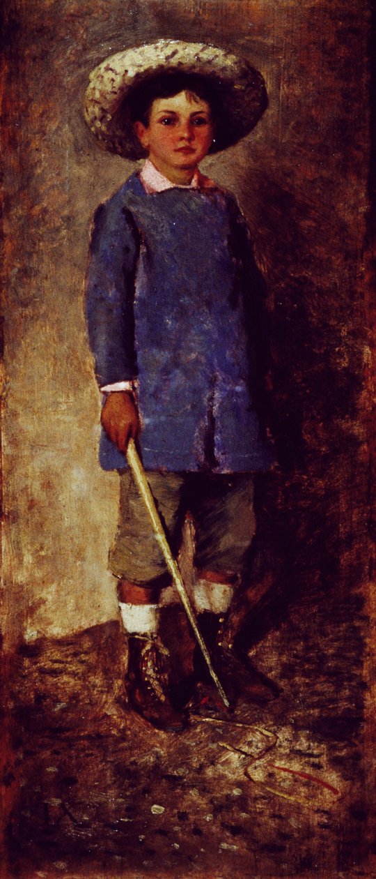 Lapsen muotokuva, Luigi Nono (1850-1918), öljy puulevylle. tekijältä Luigi Nono