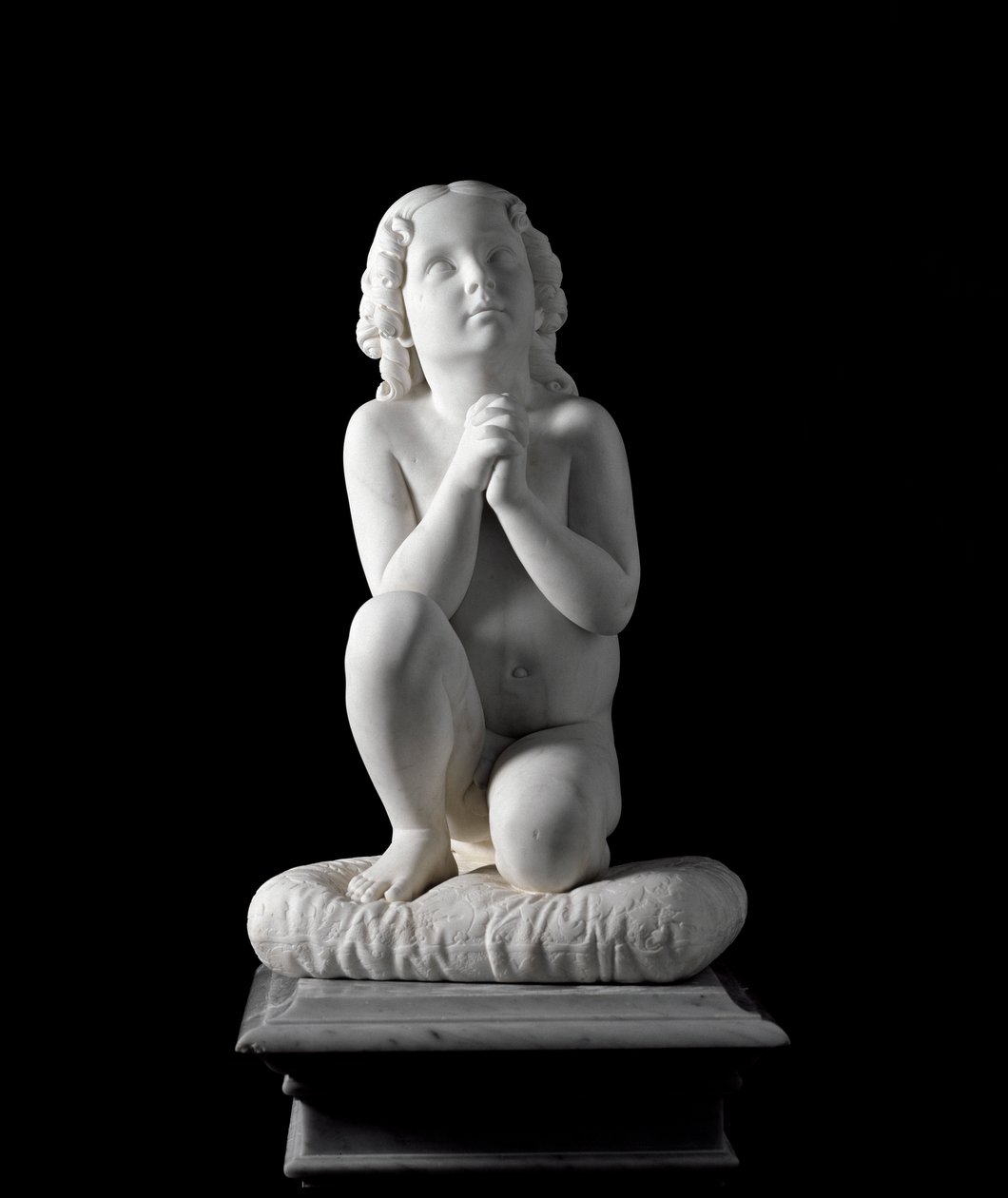 Pikkupoika rukouksessa Luigi Pampalonin (1791-1847) marmoriveistos, noin 1827 prinssi Odon di Savoian kokoelmasta. Himmeä. 68x38x30 cm Geenit, modernin taiteen galleria, inv. 919 tekijältä Luigi Pampaloni