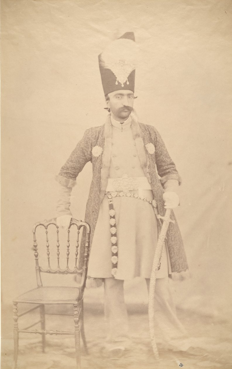 Nasiruddin Shah, ca. 1852-55. acabar tekijältä Luigi Pesce