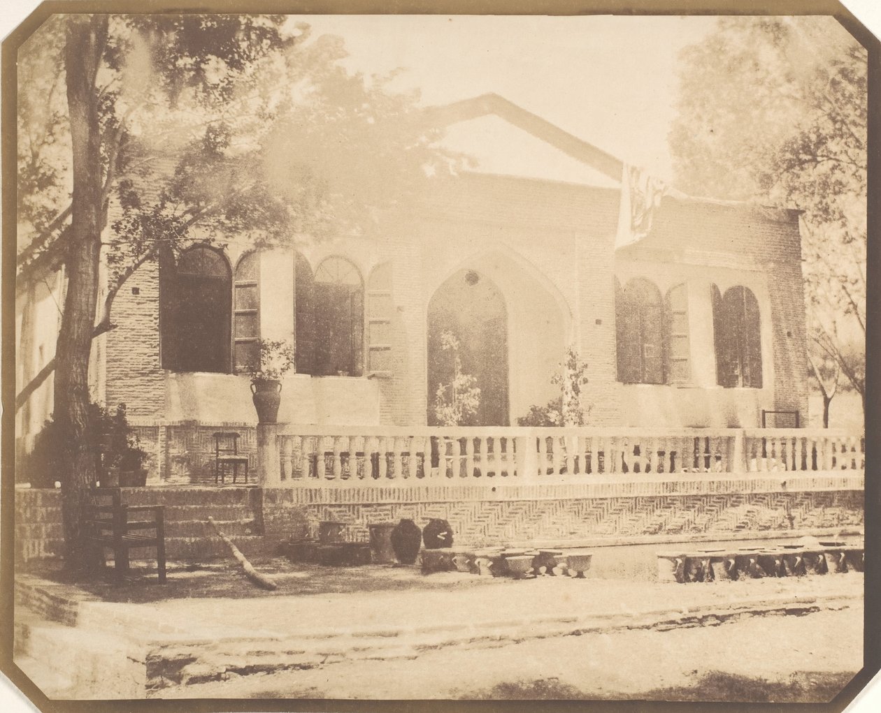 Zerghiandeh. Venäjän ministerin maalaistalo, Teheran, 1858. tekijältä Luigi Pesce