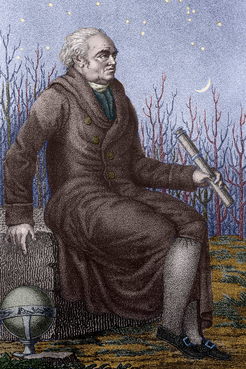 Sir Friedrich Wilhelm Herschelin muotokuva (kaiverrus) tekijältä Luigi Rados