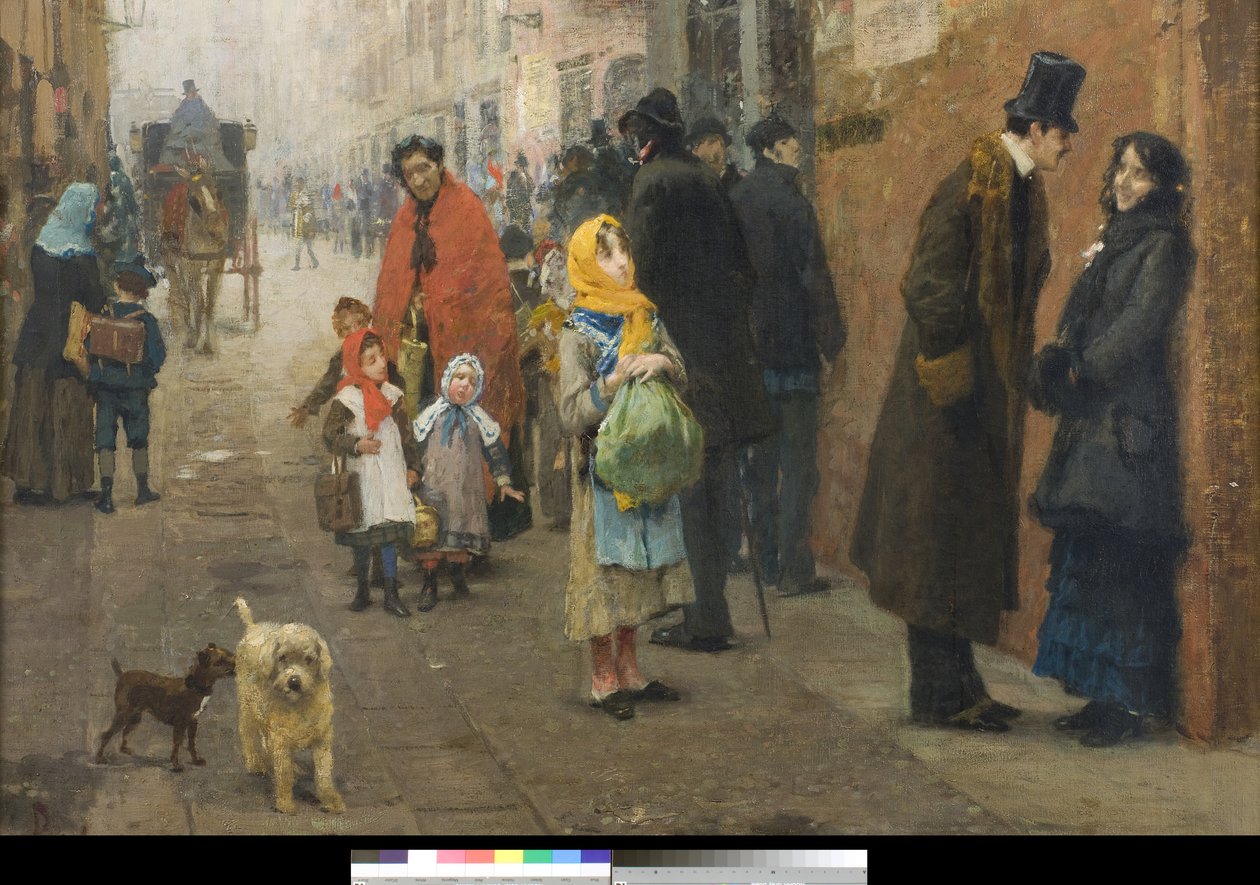 Katu Milanossa, 1881 tekijältä Luigi Rossi