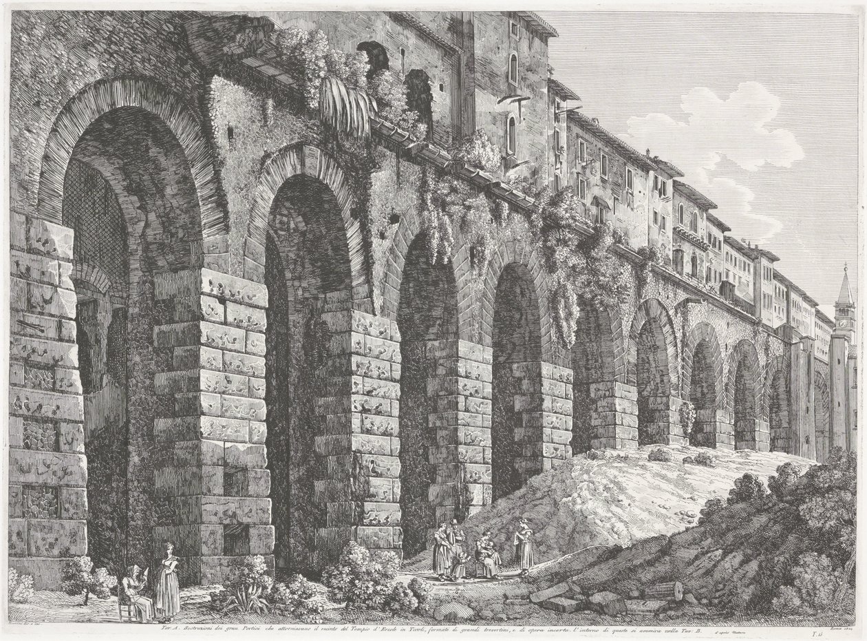 Tempel van Hercules Victor te Tivolissa tekijältä Luigi Rossini