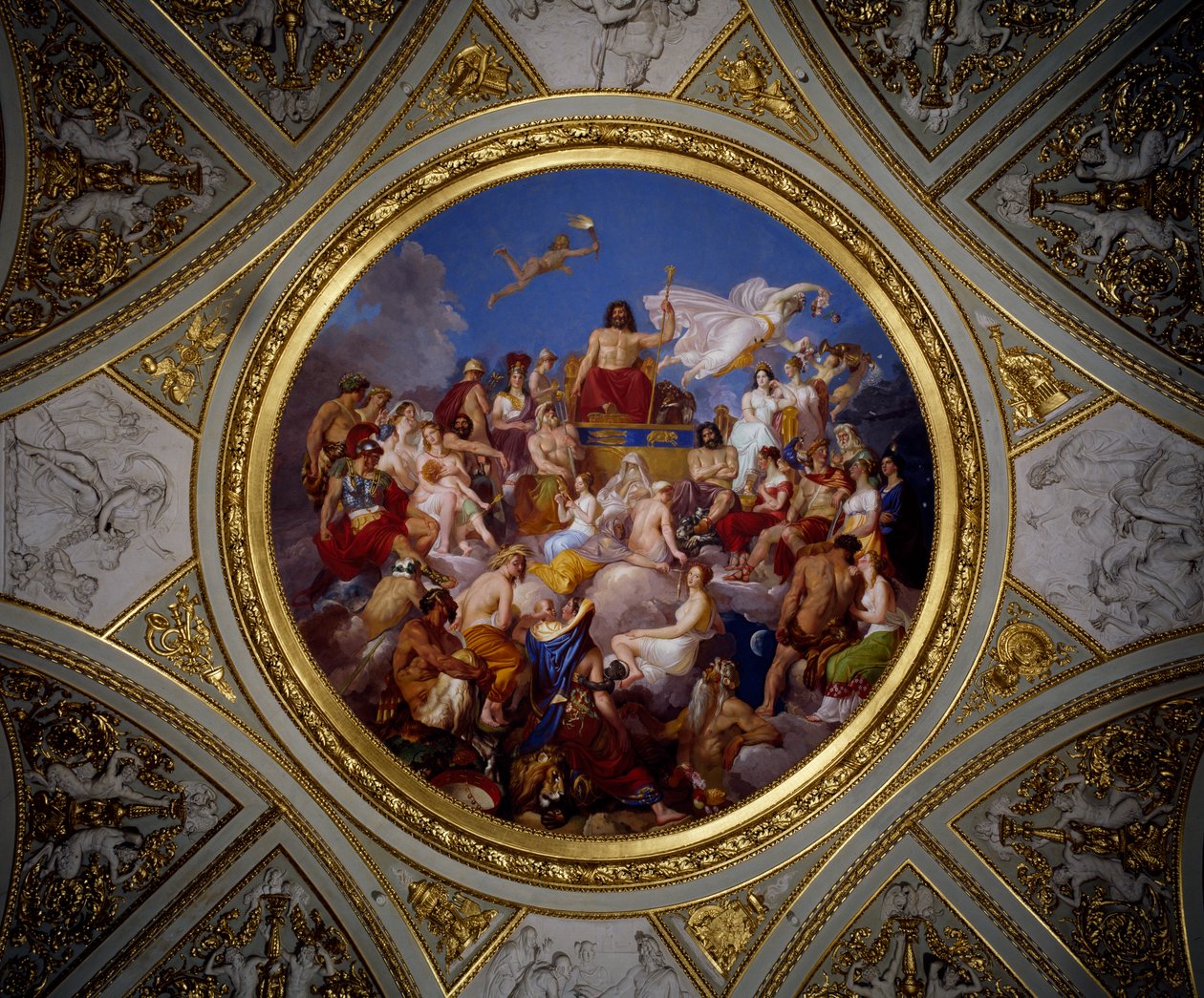 Olympus, Iliad-huone, Palazzo Pitti (fresko) tekijältä Luigi Sabatelli