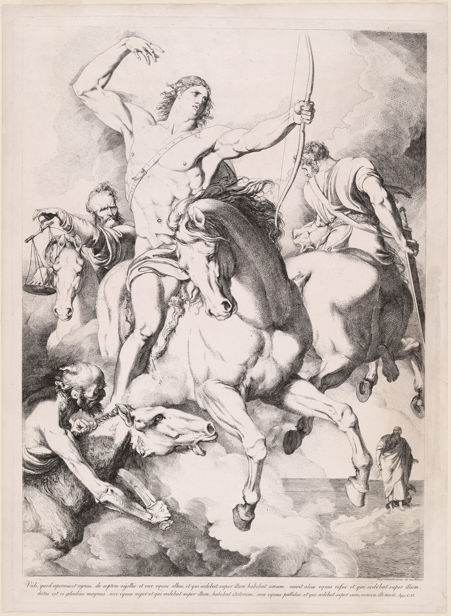Näin, että lammas oli avautunut... (The Four Horsemen of the Apocalypse) tekijältä Luigi Sabatelli I