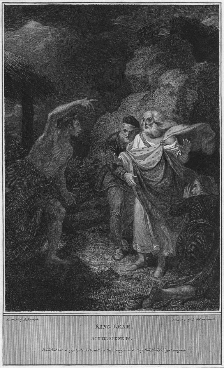 Kuningas Lear. Laki III. Kohtaus IV, 1792 tekijältä Luigi Schiavonetti