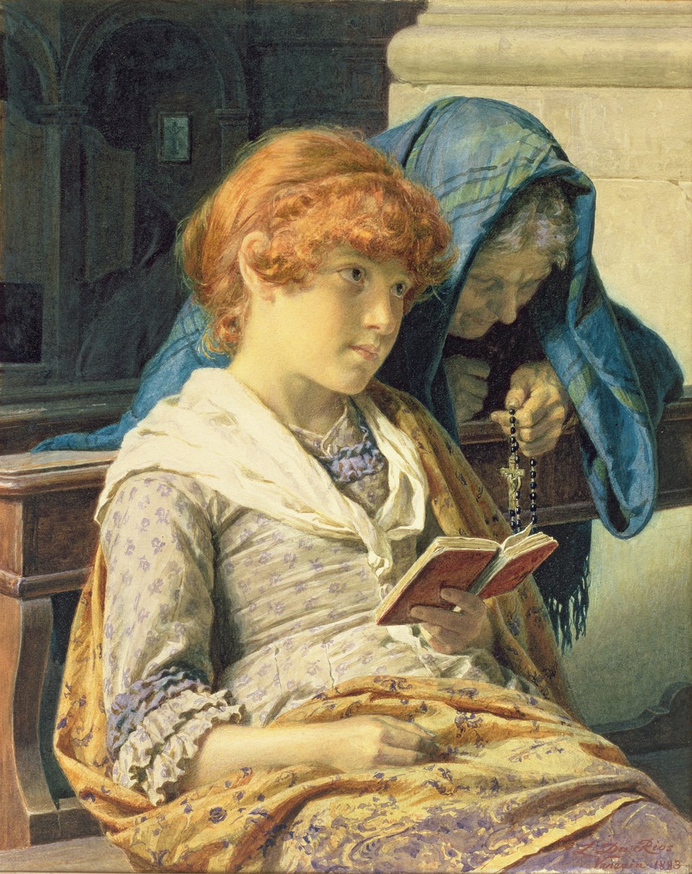Kirkossa, 1883 tekijältä Luigi da Rios