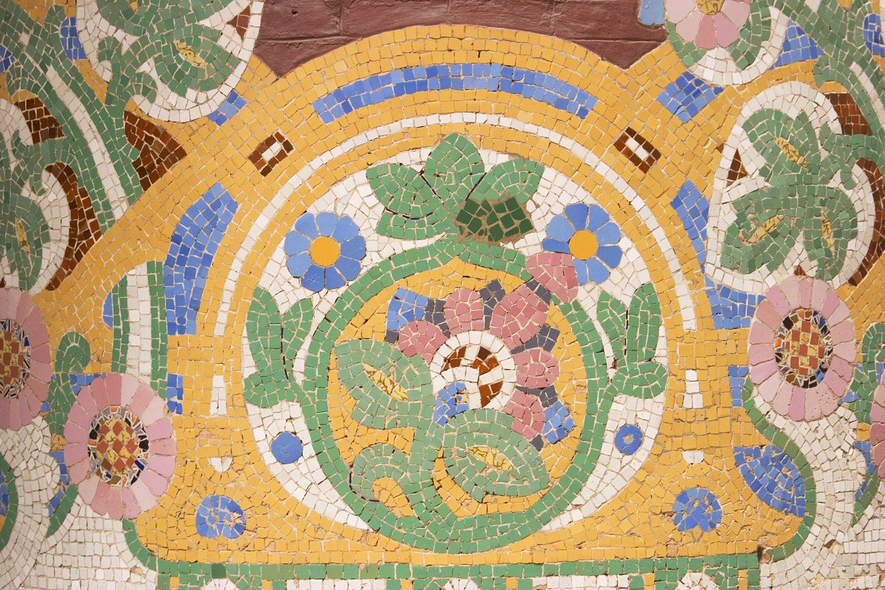 Mosaiikkiyksityiskohta, 1908 tekijältä Luis Domenech i Montaner