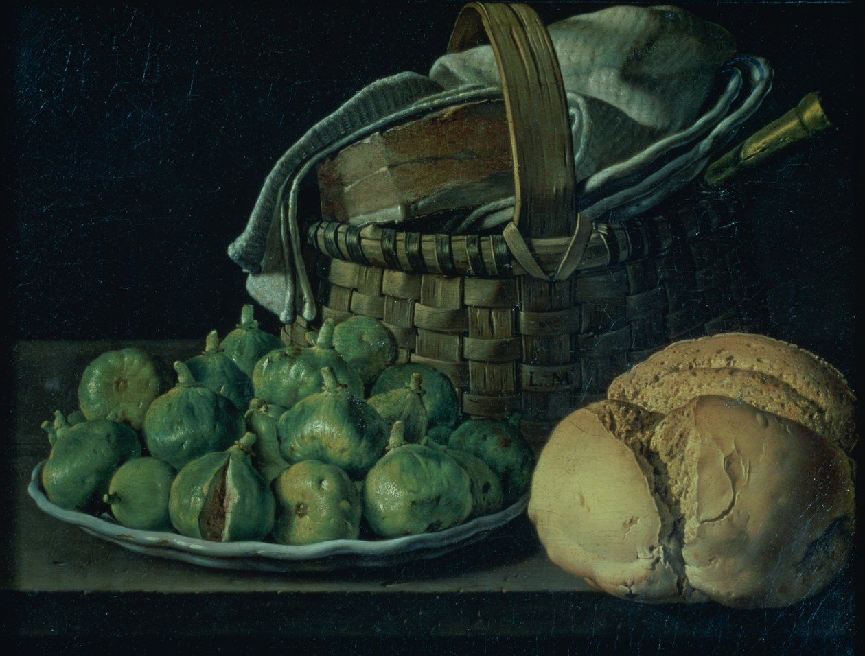 Asetelma viikunoilla, 1746 tekijältä Luis Egidio Melendez