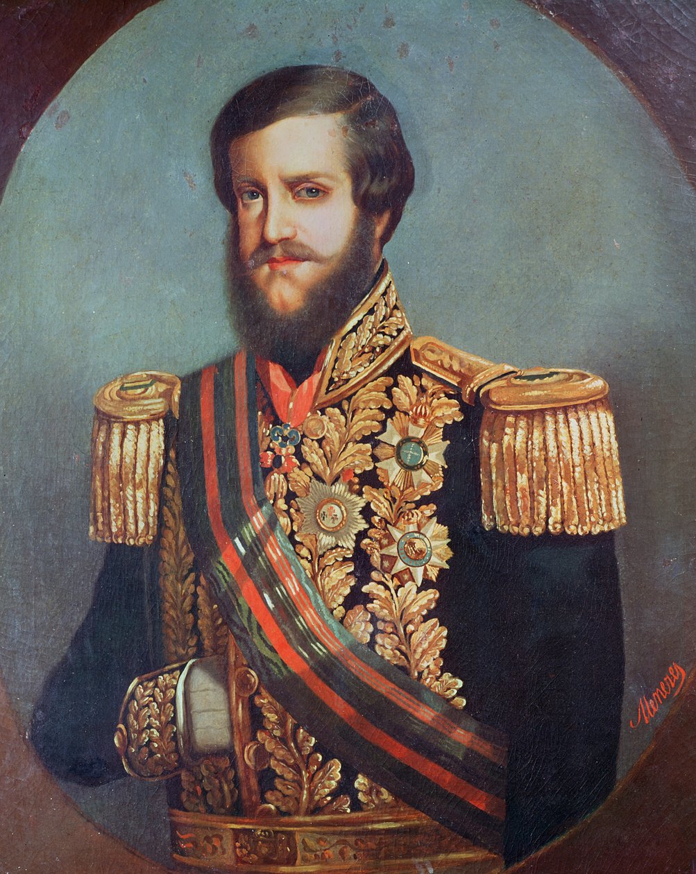 Pedro II (1825-91) Brasilian keisari tekijältä Luis de Miranda Pereira Visconde de Menezes
