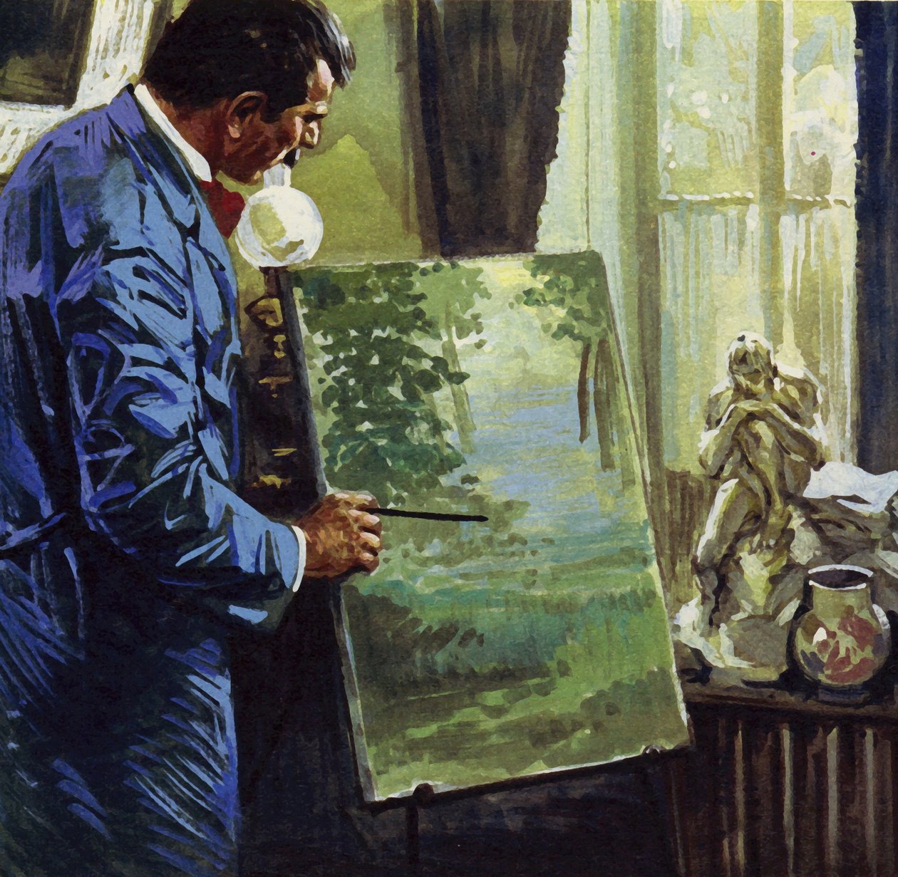 Gauguinista tuli impressionistien innoittamana harrastelijamaalari (värilitografia). tekijältä Luis Arcas Brauner