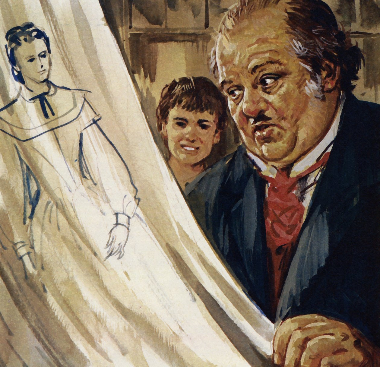 Renoir kehitti hämmästyttävän taidon piirtää (värilitografia). tekijältä Luis Arcas Brauner
