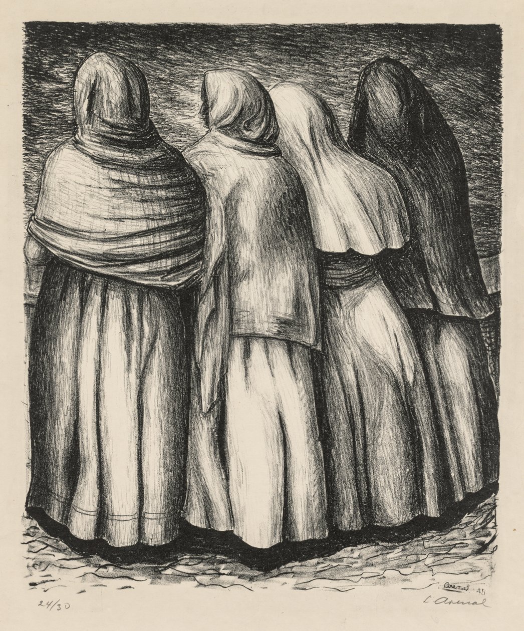 Naiset profiilissa Naiset profiilissa, 1945. tekijältä Luis Arenal