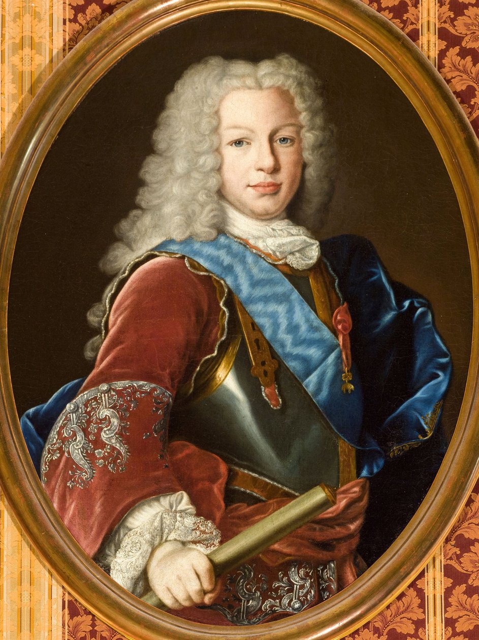 Rokokoo: Espanjalaisen Ferdinand VI:n muotokuva (Ferdinand VI, dit le Sage) (1713-1759), kirjoittanut Melendez, Luis Egidio (1716-1780), noin 1729-1735. Öljy kankaalle, 83x65. Sevillan kaupunginvaltuusto tekijältä Luis Egidio Melendez