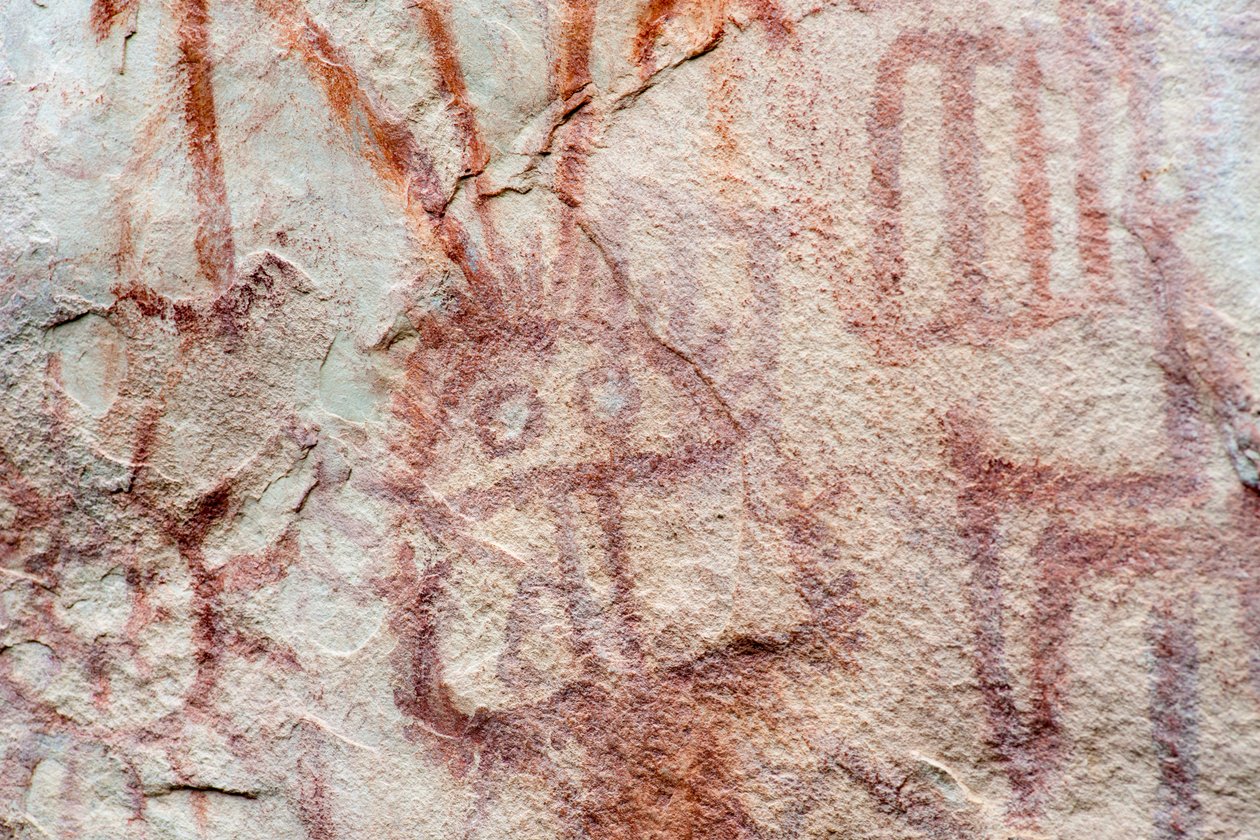 Piktografia, Faical, San Ignacio, Cajamarca, Peru, 2015. tekijältä Luis Rosendo.