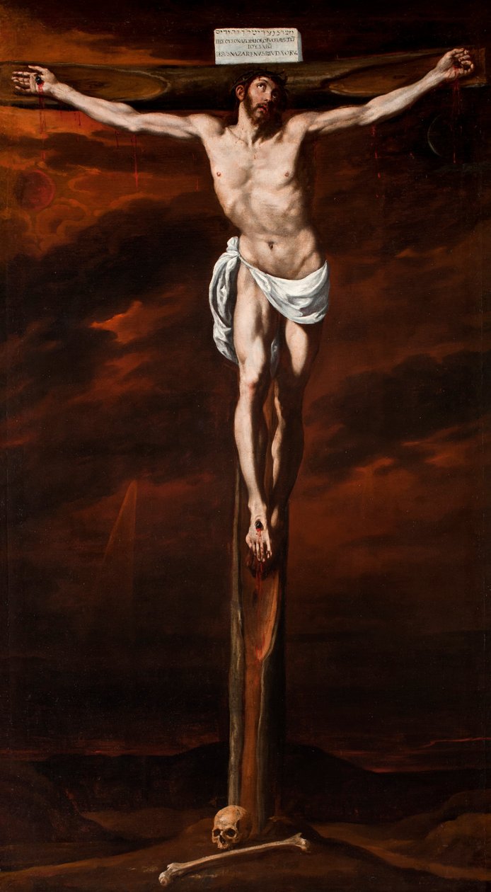 Espanjaksi:  Cristo crucificado Kristus ristiinnaulittu tekijältä Luis Tristán