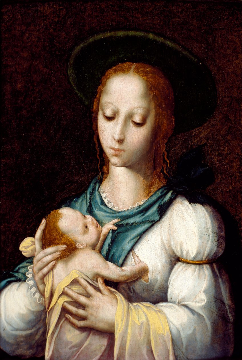 Neitsyt ja lapsi, c1567 tekijältä Luis de Morales