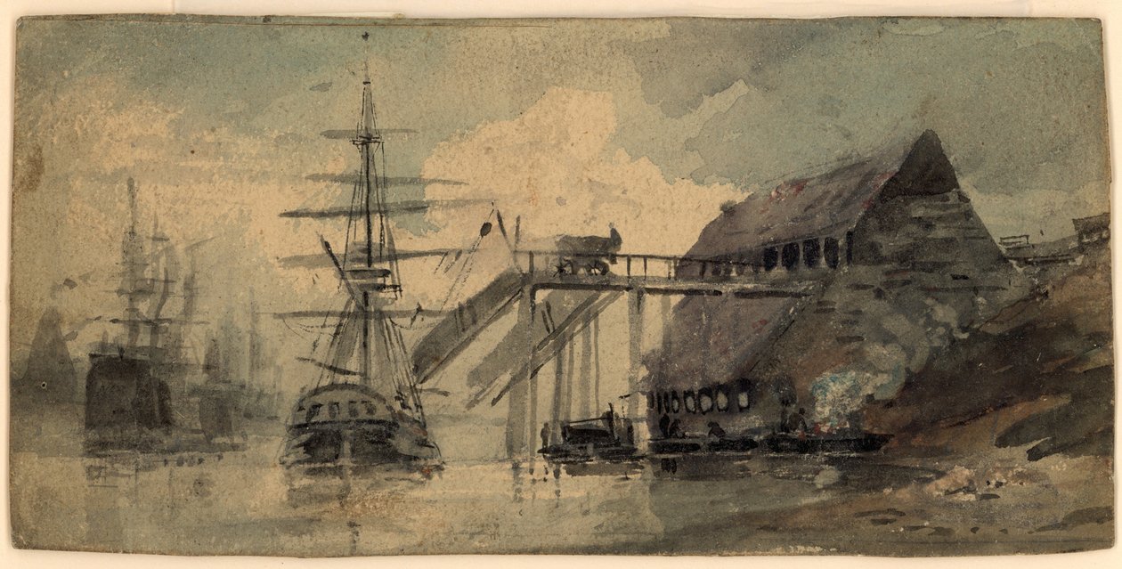 Coal Staiths on the Tyne (värillinen) tekijältä Luke Clennell