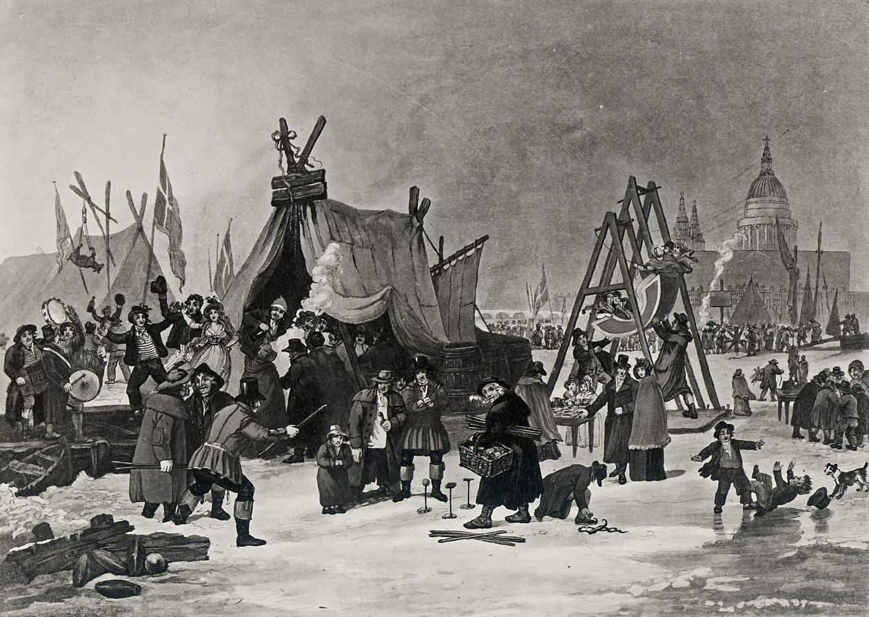 The Fair on the Thames, 4. helmikuuta 1814, Reeven kaiverrus tekijältä Luke Clennell