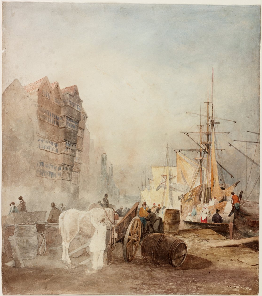 The Quayside, Newcastle upon Tyne (vartalon väri) tekijältä Luke Clennell