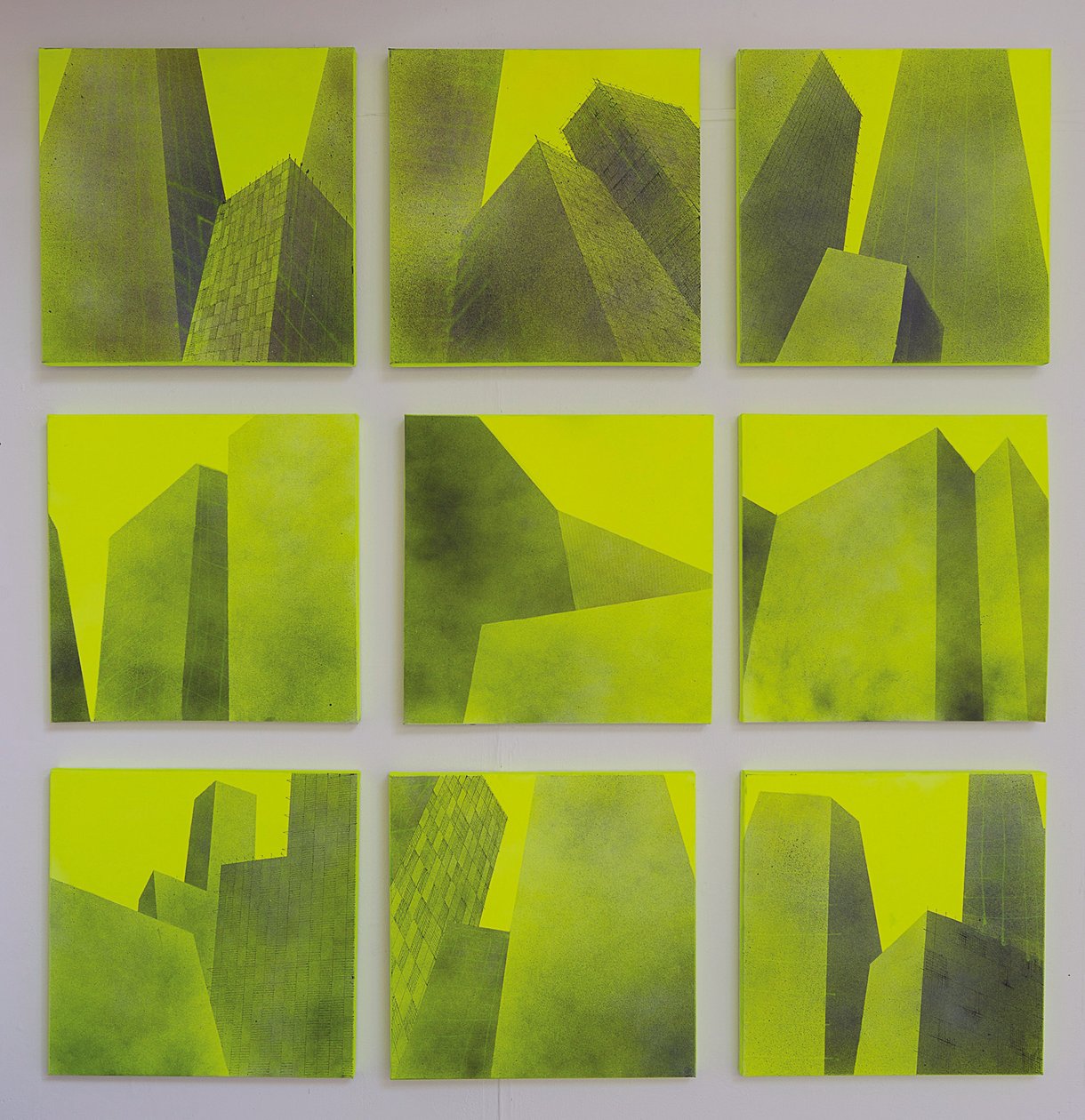 Constructed Series I - IX, , 2014 (akryyli kankaalle) tekijältä Luke M Walker