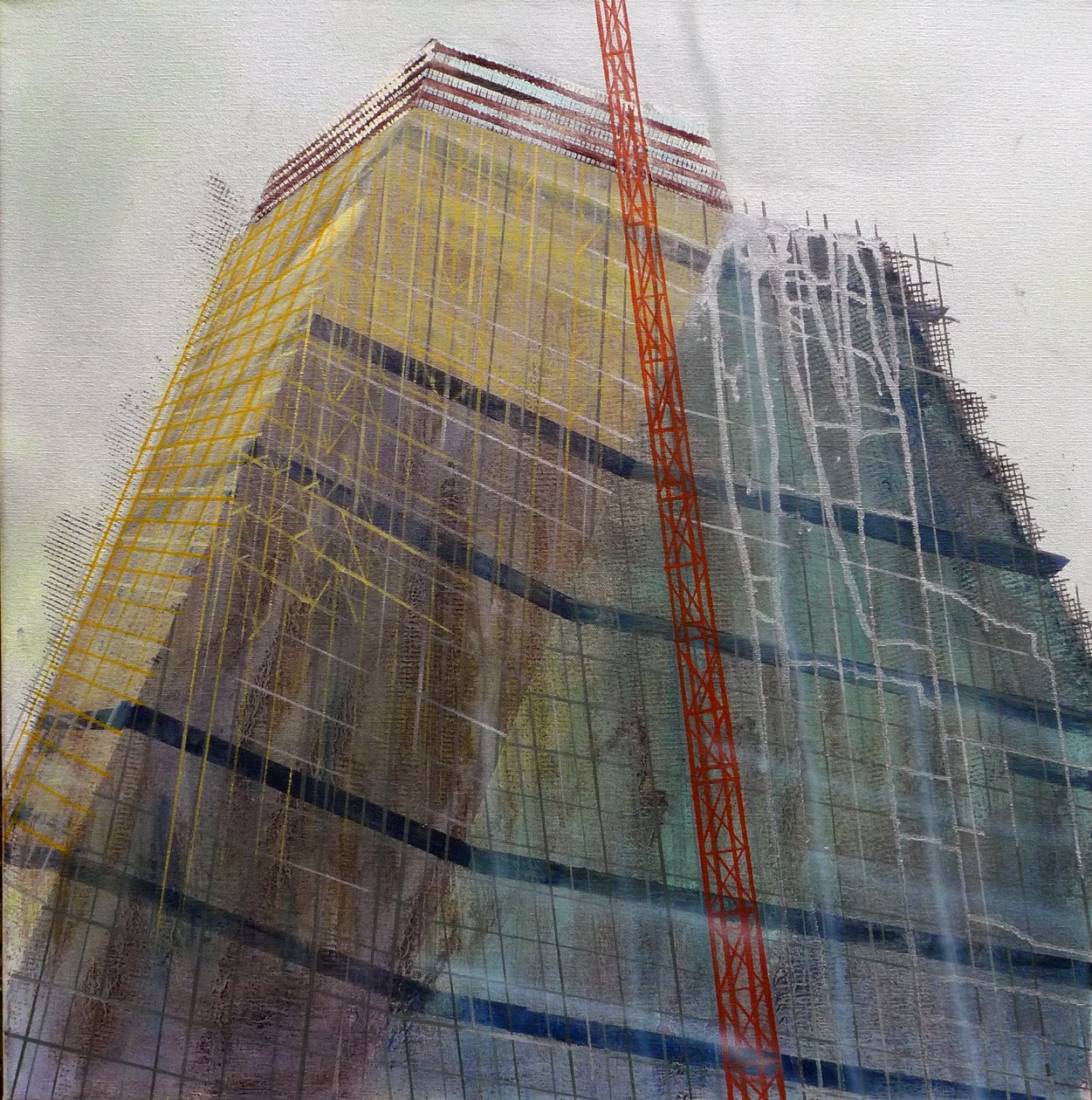 Metastructure IX, 2016 (öljy kankaalle) tekijältä Luke M Walker