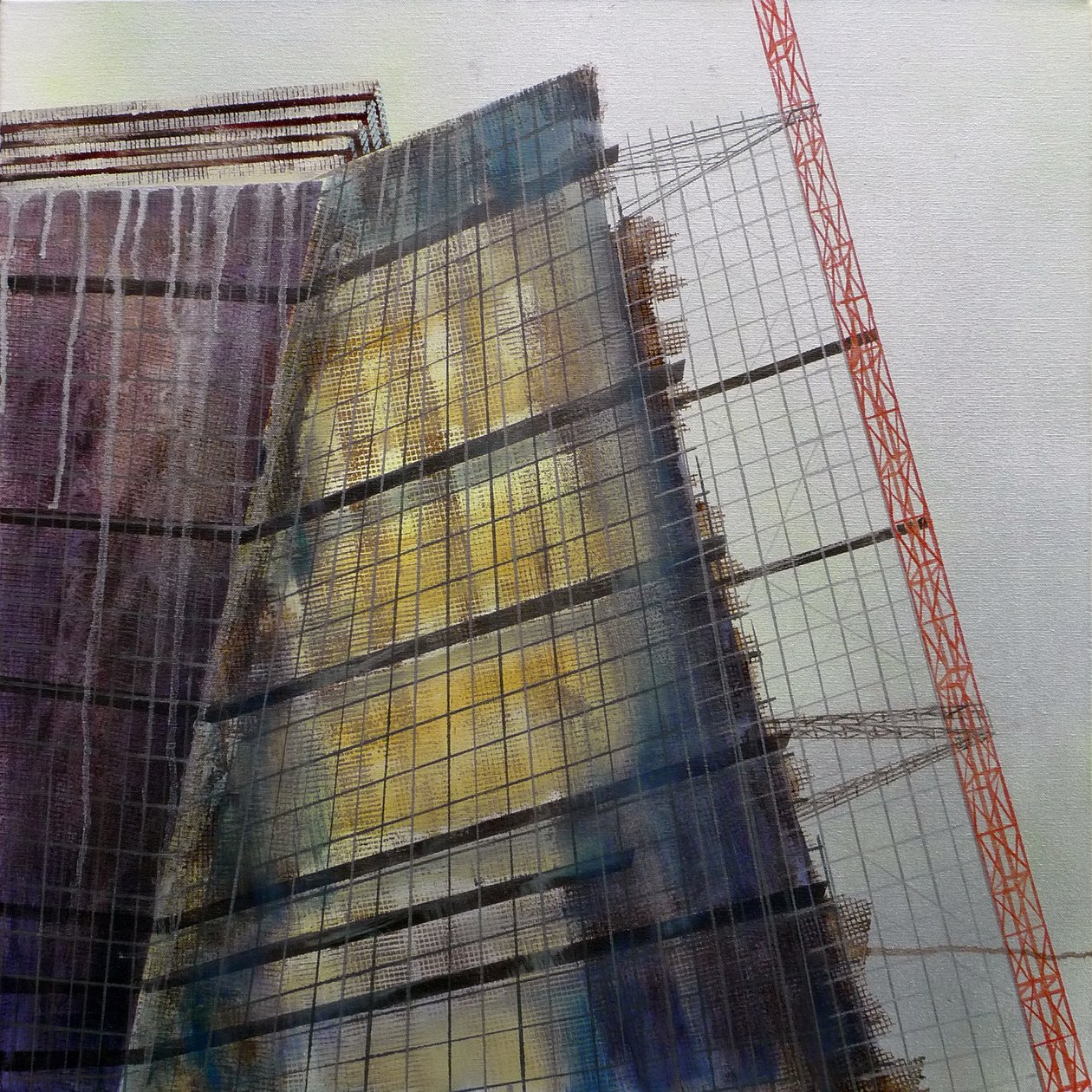 Metastructure VIII, 2016 (öljy kankaalle) tekijältä Luke M Walker