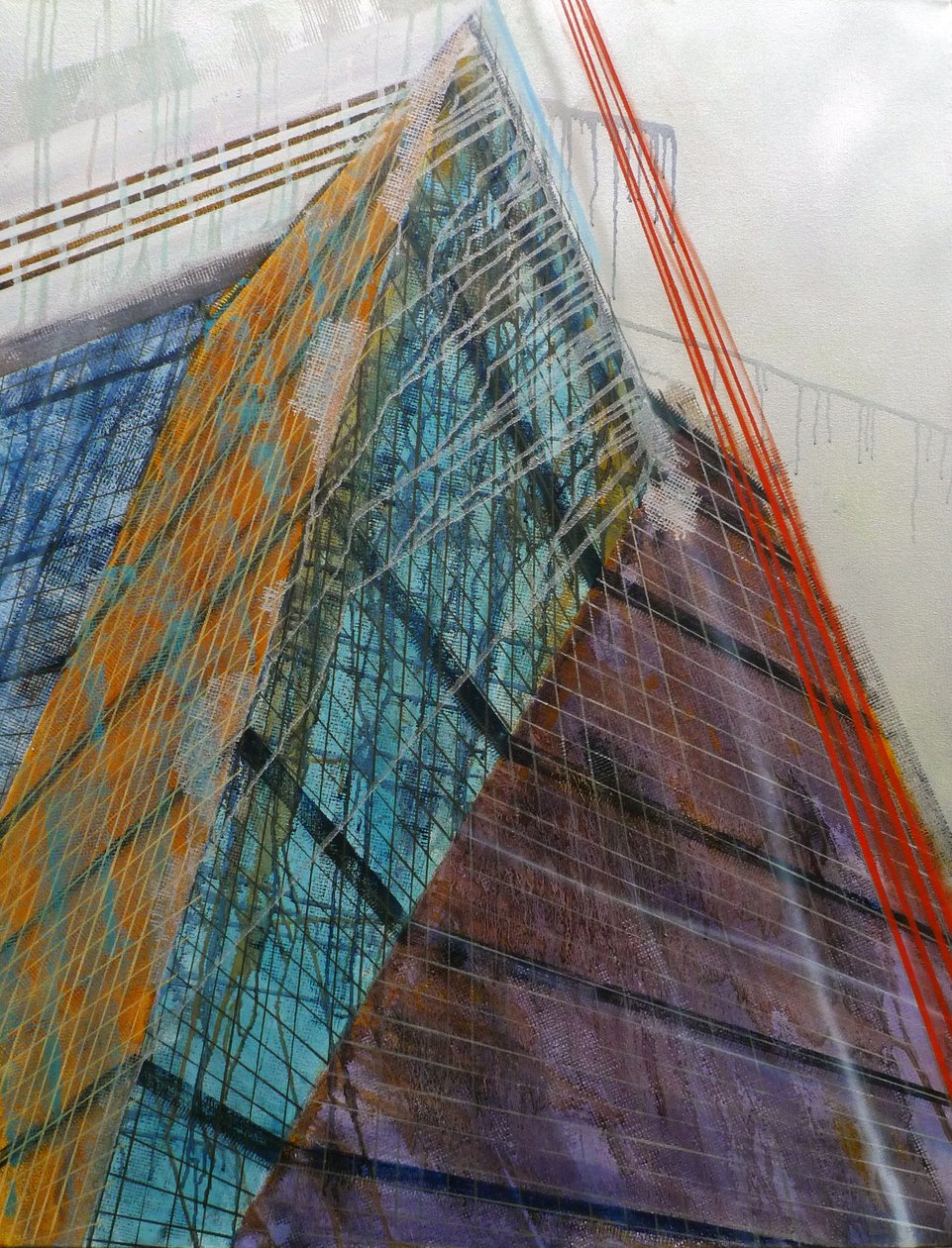 Metastructure VII, 2016 (öljy kankaalle) tekijältä Luke M Walker