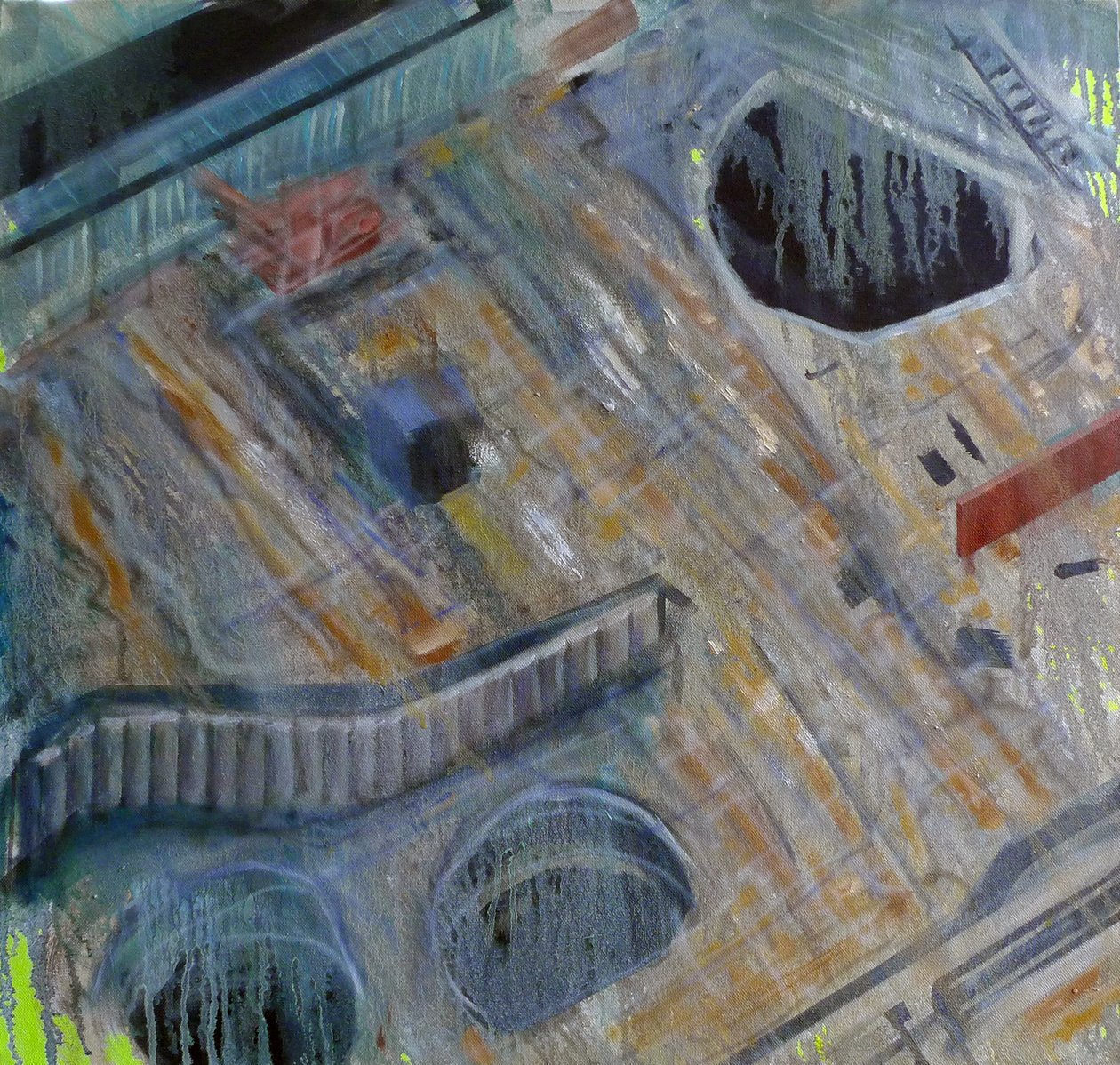 Metastructure V, 2015 (öljy kankaalle) tekijältä Luke M Walker