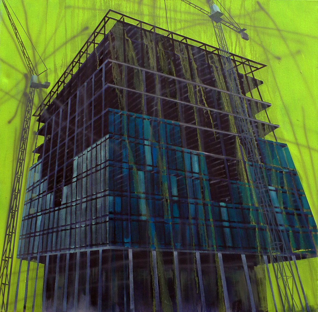 Work in Progress 12, 2015 (öljy kankaalle) tekijältä Luke M Walker