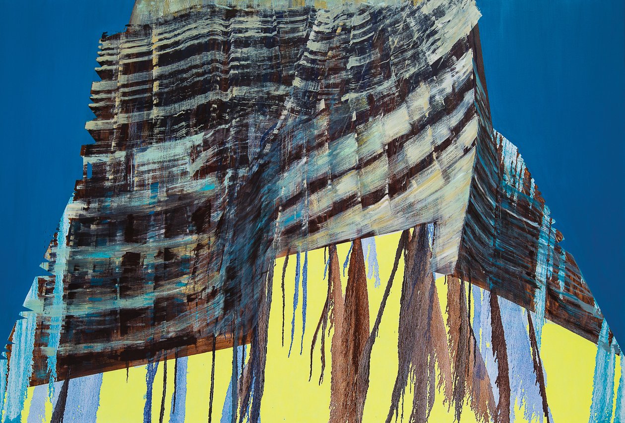 Keskeneräinen työ IV, 2014 (öljy kankaalle) tekijältä Luke M Walker