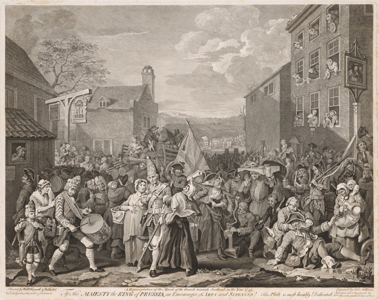 maaliskuuta Finchleyyn vuonna 1746 Hogarthin jälkeen 1750. tekijältä Luke Sullivan