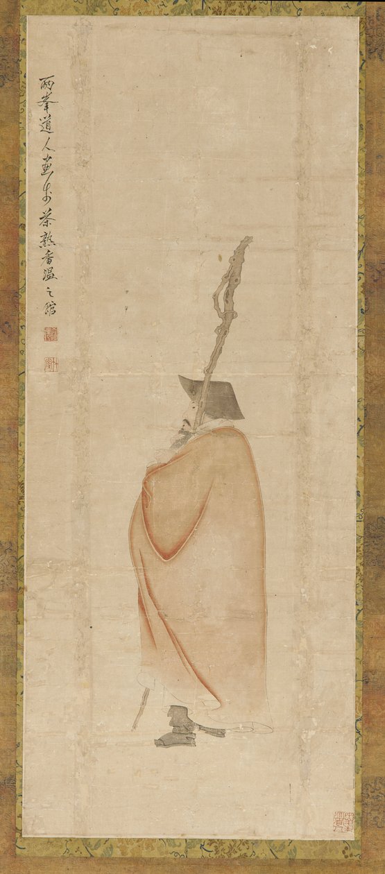 Pysyvä mies punaisessa takkissa, Qing-dynastia, 1700-luku. tekijältä Luo Ping