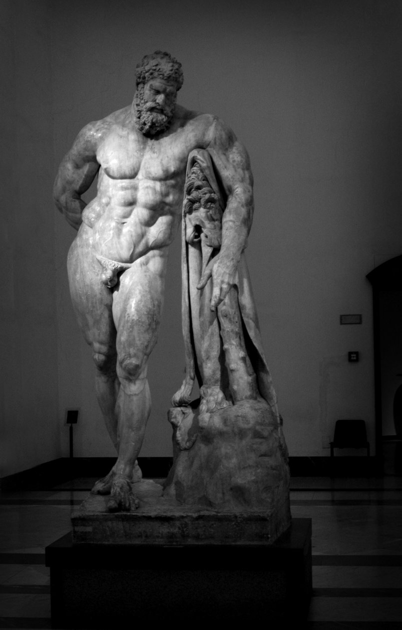 Farnese Hercules, roomalainen kopio kreikkalaisesta alkuperäisestä (marmorista) tekijältä Lysippos (after)