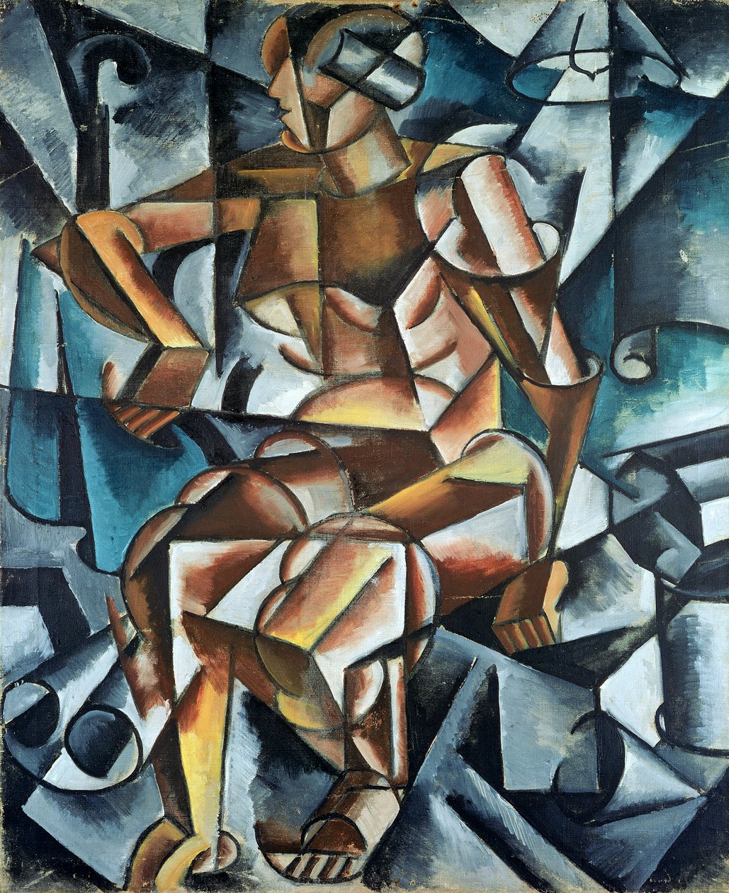 Istuva hahmo, 1914-15 tekijältä Lyubov Sergeevna Popova