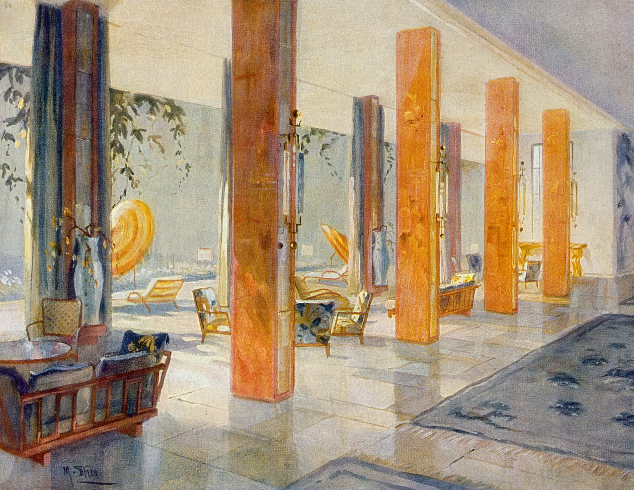 Hotellin puutarhahalli, 1929 tekijältä M. Stier