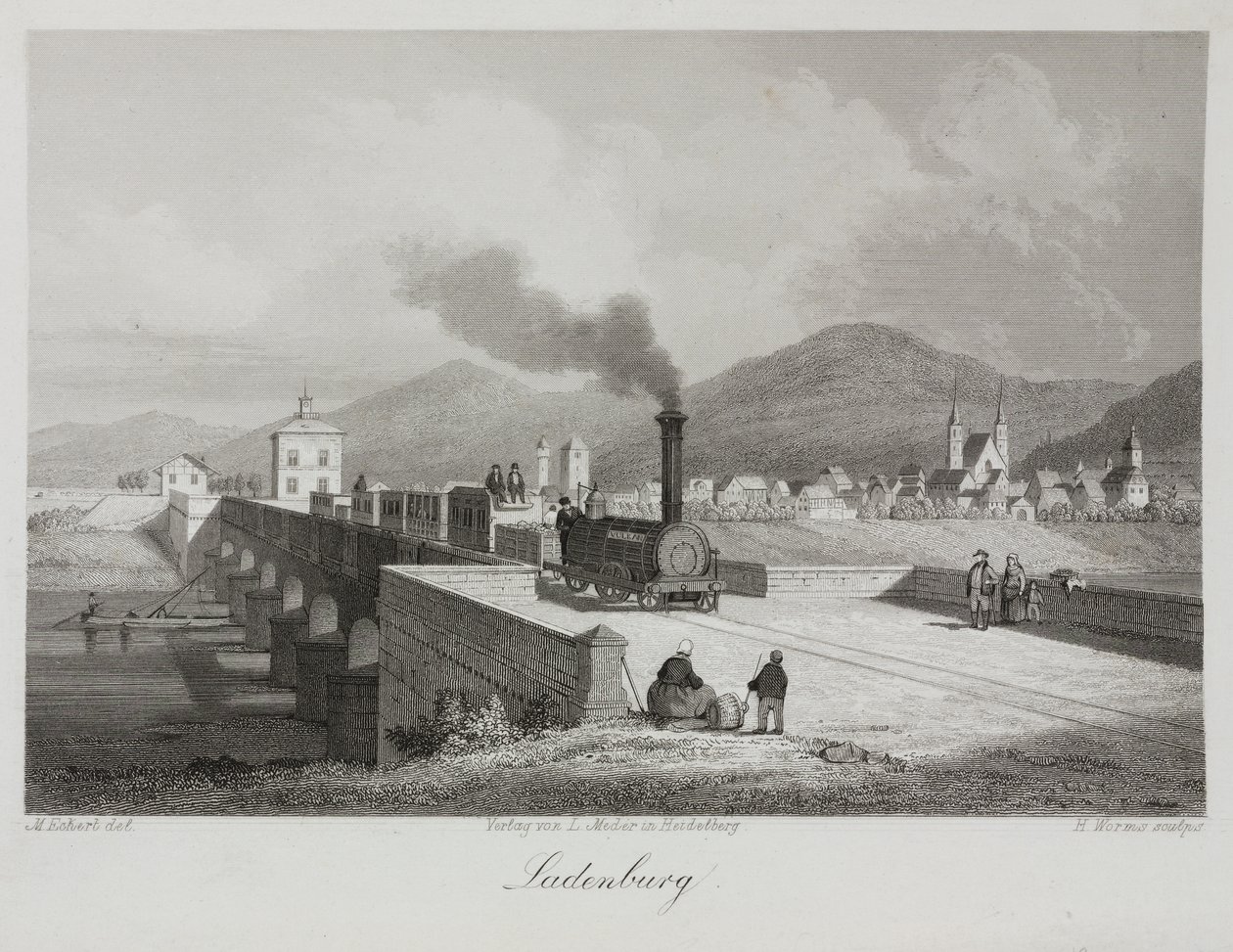 Ladenberg, kaiverrus H. Worms tekijältä M. after Echert