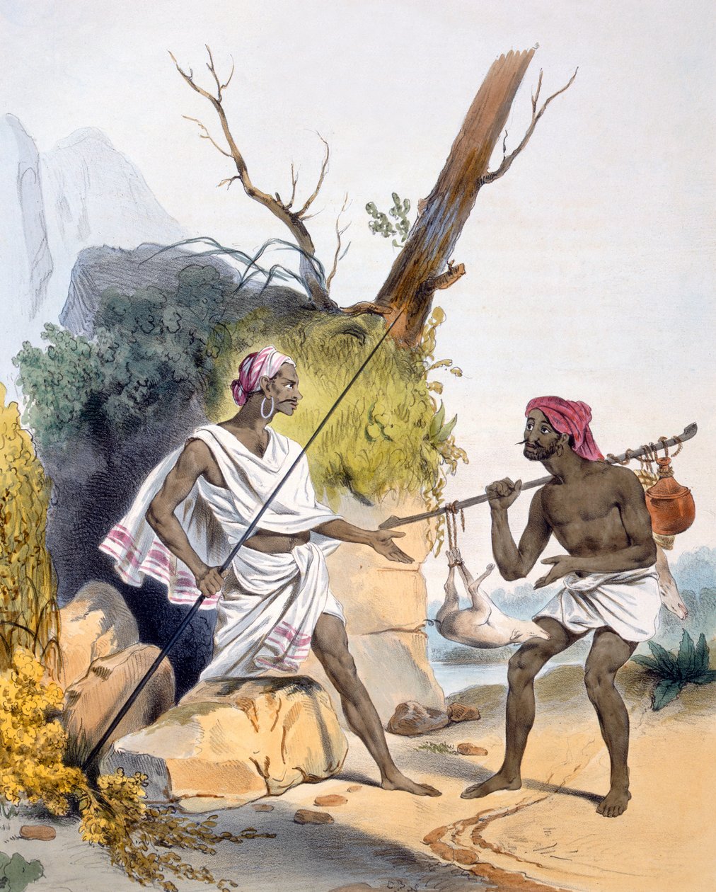 Varas väijyttävä ohikulkija, 1827-35 tekijältä M.E. Burnouf