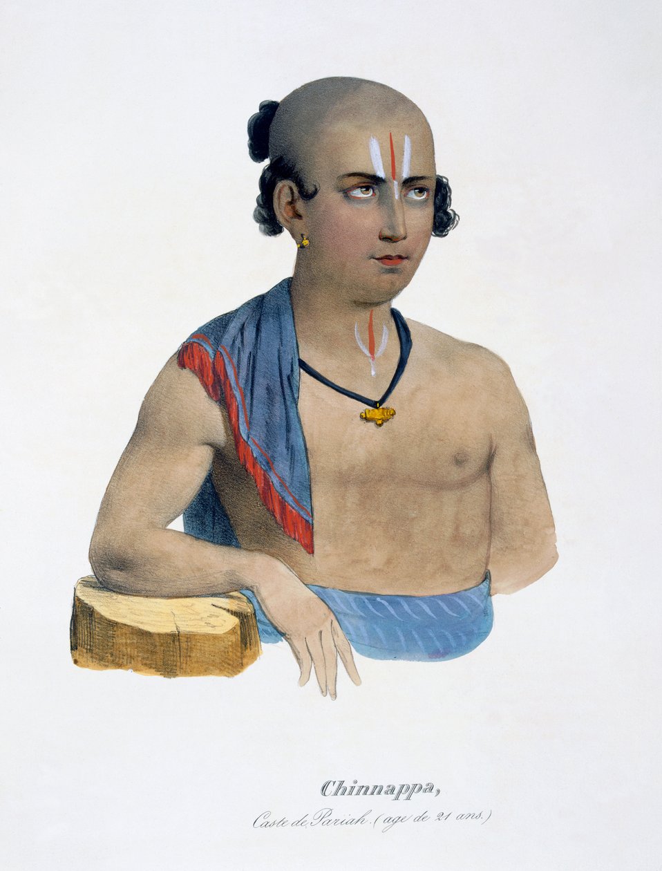 Chinnappa, Paraiyar-kastiin kuuluva, 21-vuotias, 1827-35. tekijältä M.E. Burnouf