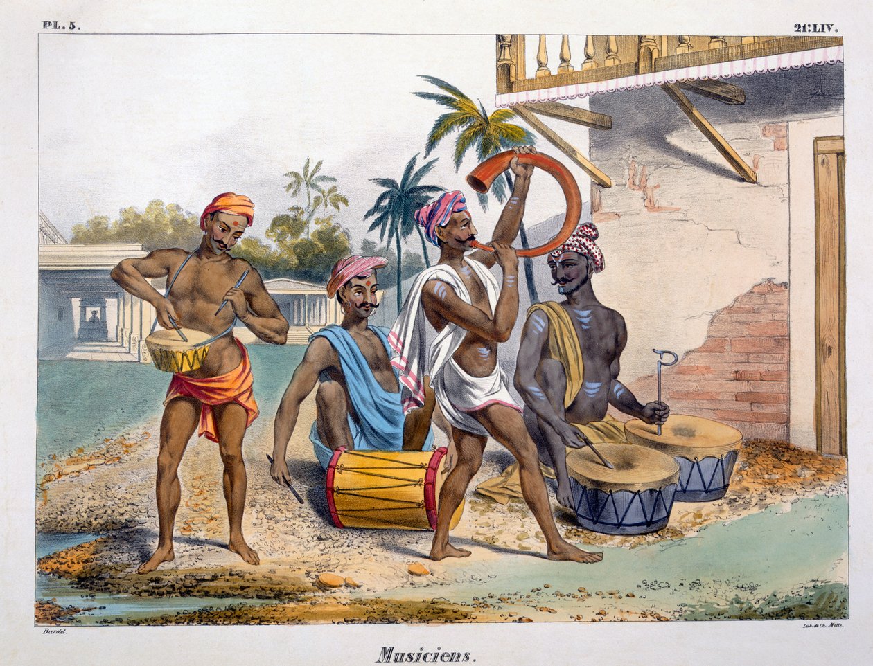 Muusikot, 1827-35 tekijältä M.E. Burnouf