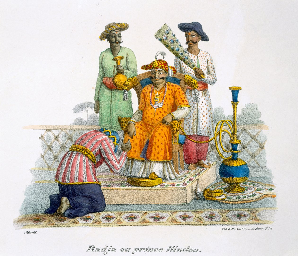 Raja eli hinduprinssi, 1827-35 tekijältä M.E. Burnouf