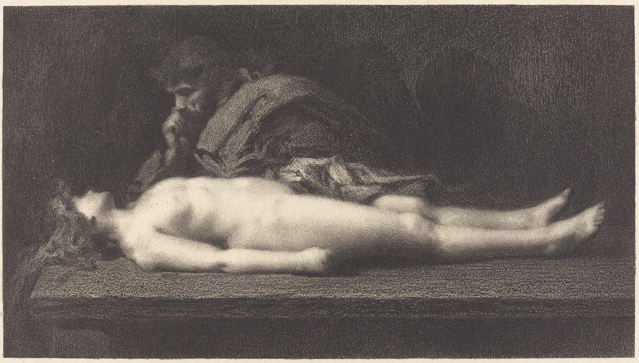 Efraimin leeviitti ja hänen kuollut vaimonsa tekijältä M.G. Fuchs after Jean Jacques Henner