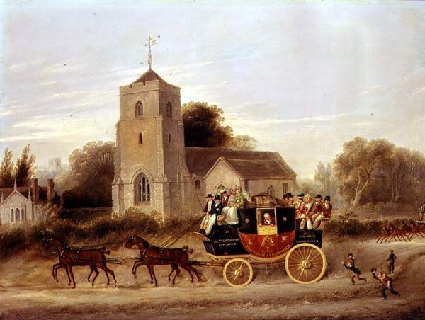 "Keisari Aleksanteri", Leicester - Birmingham -valmentaja (öljy kuparilla) tekijältä M. (after) Egerton