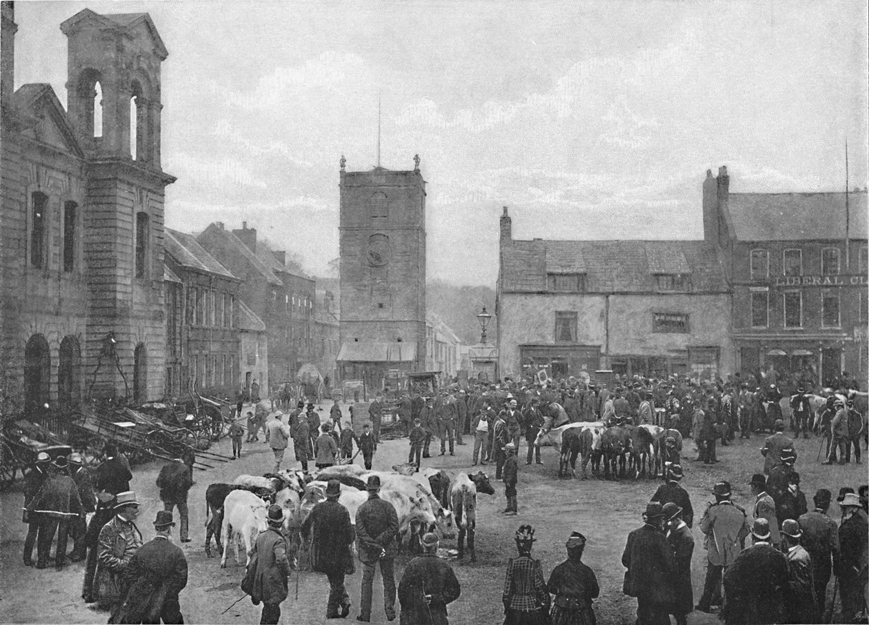 Market-Place, Morpeth, c1896 tekijältä M. Aunty
