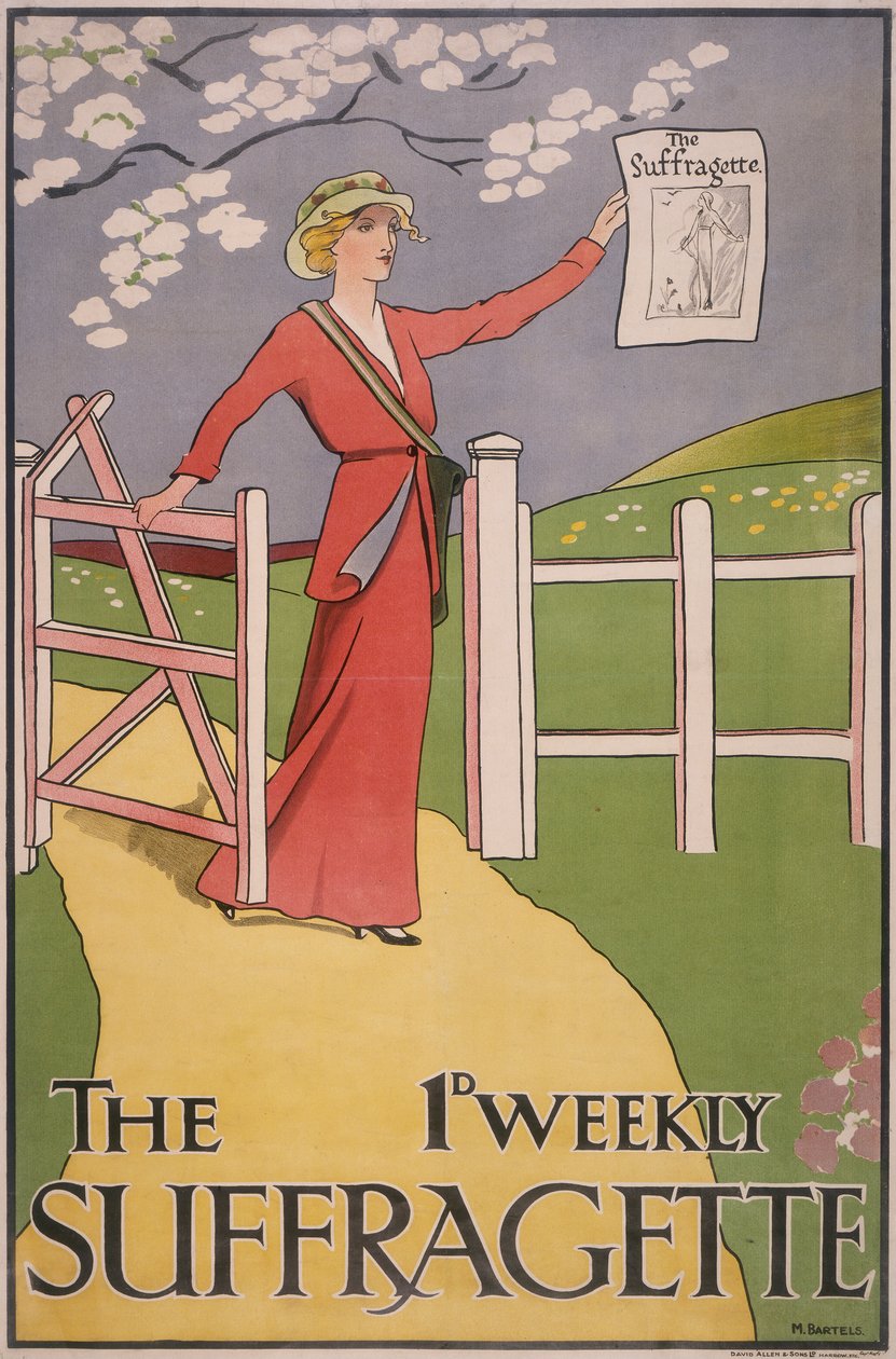 Juliste The Suffragette -sanomalehdelle, c1910-c1915 tekijältä M Bartels